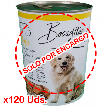 (POR ENCARGO) Bocaditos en salsa dog pollo 1230gr · 120Uds.